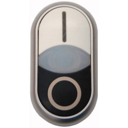 Eaton 216706 M22-DDL-WS-X1/X0 Doppeldrucktaster Weiß, Schwarz 1 St.