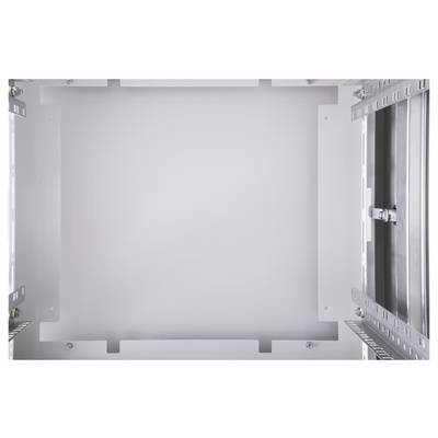 Offener rechteckiger Metallrahmen mit Schraubenlöchern, zur Montage von Geräten oder Panels vorgesehen.