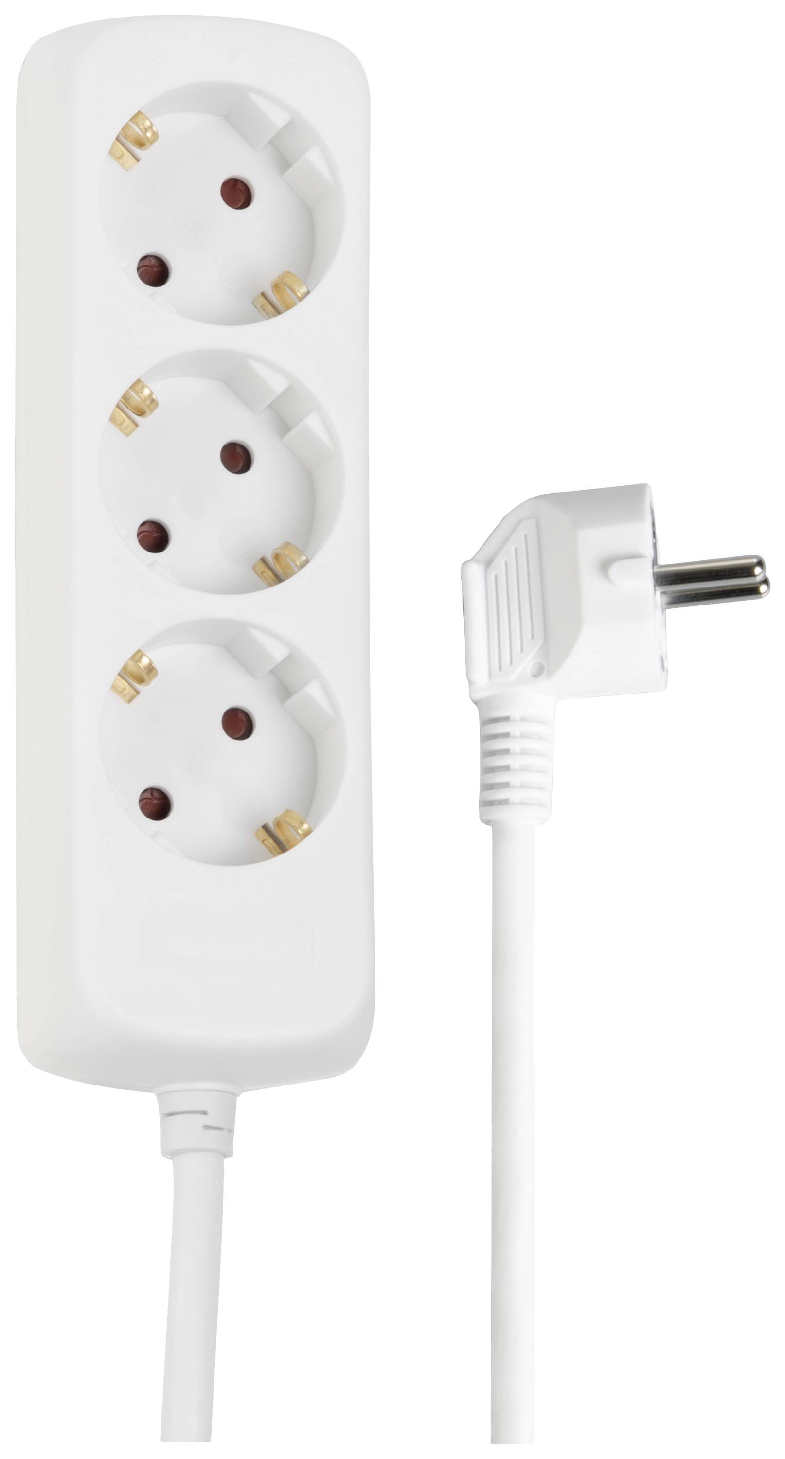 hama 00030528 Steckdosenleiste 3-fach, mit erhöhtem Berührungsschutz, 1,4 m, Weiß