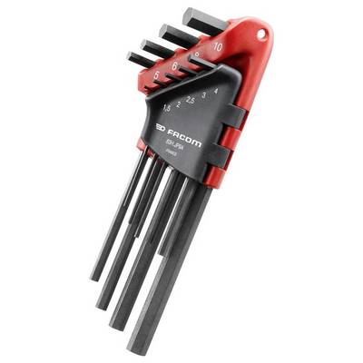 Facom 82H.JP9A Innen-Sechskant Winkelschraubendreher-Set 1.5 mm, 2 mm, 2.5 mm, 3 mm, 4 mm, 5 mm, 6 mm, 8 mm, 10 mm 9teil-0