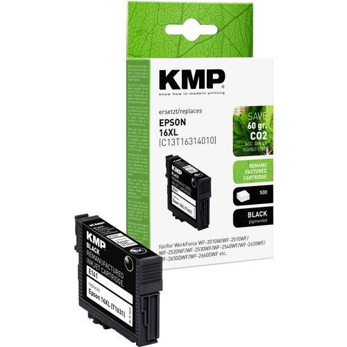 KMP Druckerpatrone ersetzt Epson 16XL, T1631 Kompatibel Schwarz E141 1621,4001