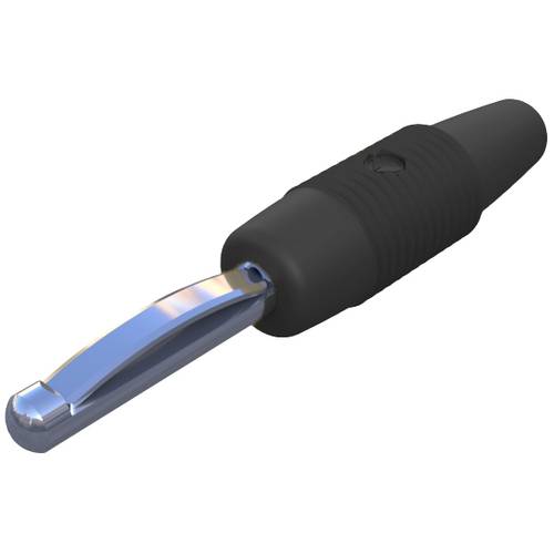 SKS Hirschmann VON 20 Bananenstecker Stecker, gerade Stift-Ø: 4 mm Schwarz 1 St.