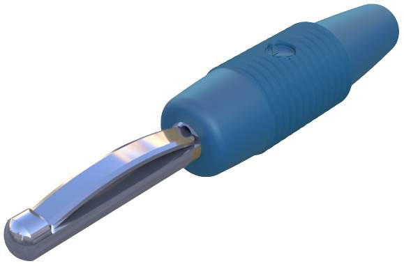 SKS Hirschmann VON 20 Bananstik Stik, lige Stift-diameter: 4 mm Blå 1 stk