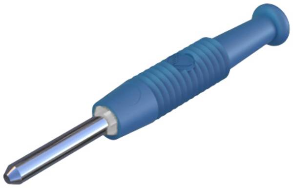 Hirschmann Test & Measurement MST 3 Miniatur-Bananenstecker Stecker, gerade Stift-Ø: 2 mm Blau 1 St.