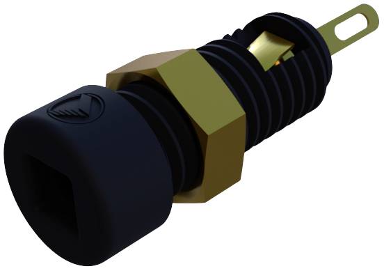 SKS Hirschmann 935 980-190 2mm MBI 1 Au Insulated Socket 6A Black
