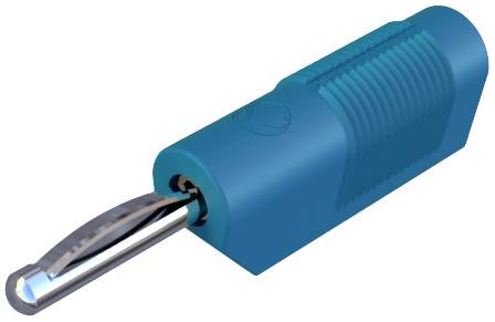 SKS Hirschmann VSB 20 Bananenstecker Stecker, gerade Stift-Ø: 4 mm Blau 1 St.