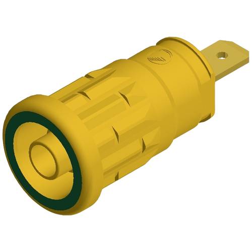 Hirschmann Test & Measurement SEP 2610 F4,8 Sicherheits-Laborbuchse Buchse, Einbau vertikal Stift-Ø: 4 mm Gelb, Grün 1 S...
