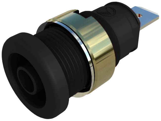 SKS Hirschmann SEB 2620 F6,3 Sicherheits-Laborbuchse Buchse, Einbau vertikal Stift-Ø: 4 mm Schwarz 1 St.