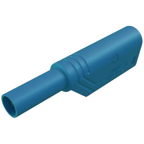 SKS Hirschmann LAS S G Sicherheits-Lamellenstecker Stecker, gerade Stift-Ø: 4 mm Blau 1 St.