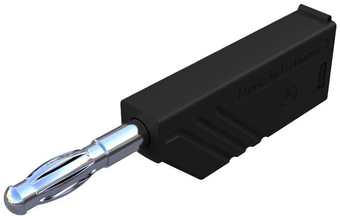 SKS Hirschmann LAS N WS Lamellenstecker Stecker, gerade Stift-Ø: 4 mm Schwarz 1 St.