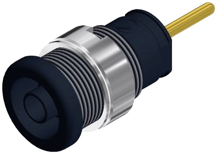 SKS Hirschmann SEB 2630 S1,9 Sicherheits-Laborbuchse Buchse, Einbau vertikal Stift-Ø: 4 mm Schwarz 1 St.