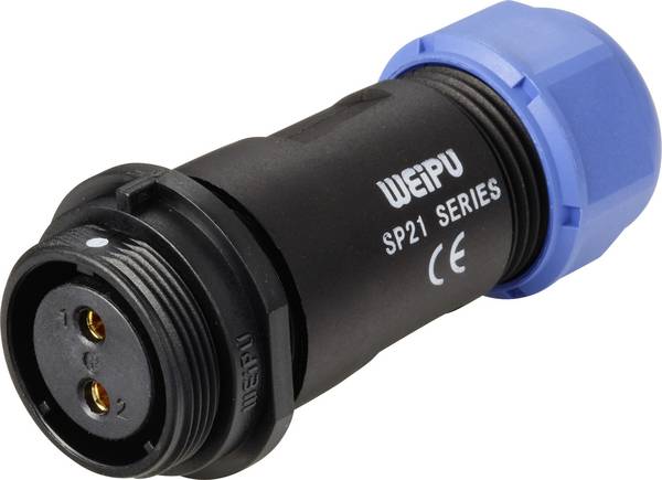 Weipu SP2111 / S 2 I Rundstecker Buchse, gerade Gesamtpolzahl: 2 Serie (Rundsteckverbinder): SP21 1 St.