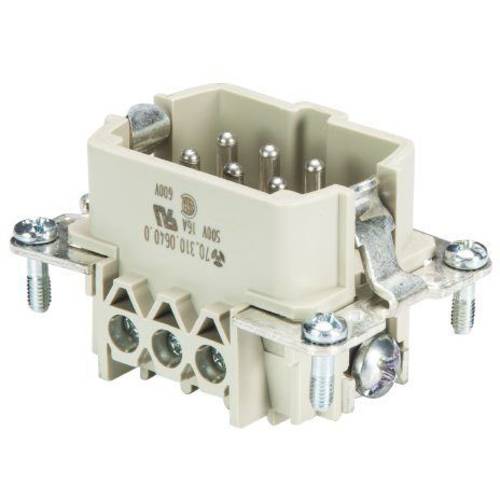 Wieland Electric 70.310.0640.0 Stifteinsatz BAS Gesamtpolzahl 6 + PE 1 St.