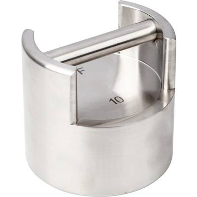 Metallgewicht mit rundem Henkel, graviert mit der Zahl '10'. Verwendung als Prüfungsgwicht oder Kalibrierungstool.