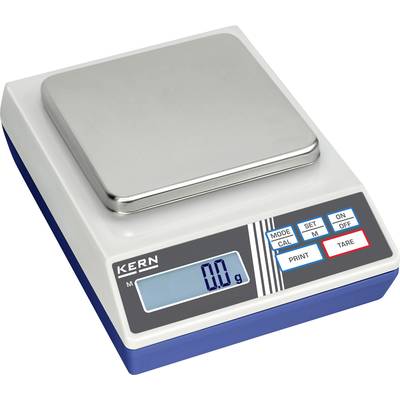 Digitale Küchenwaage mit Tasten 'Mode', 'Cal', 'Set', 'M', 'On/Off', 'Print', 'Tare'. Anzeige zeigt '0,0 g'.