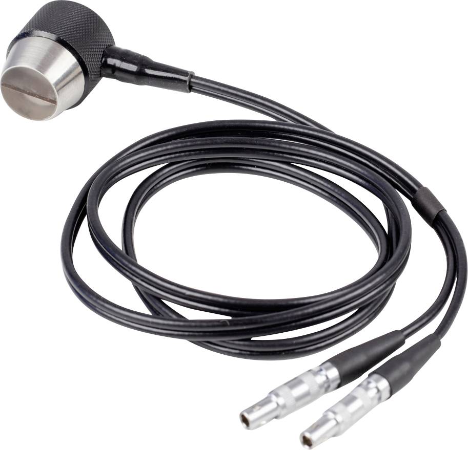 Ein schwarzes Mikrofonsystem mit zwei Kabeln und zwei Metallsteckern. Es eignet sich für den Einsatz in der Audiotechnik.