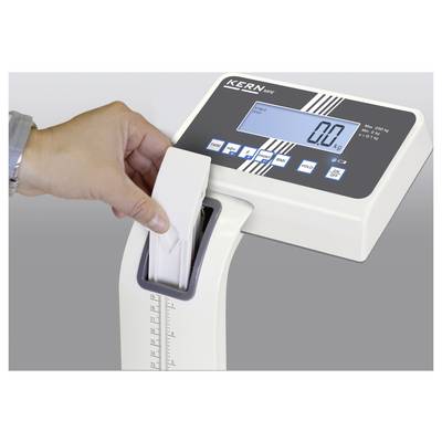 Digitale Waage mit einem Display, das '0,0 kg' anzeigt.