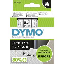 Image of Schriftband DYMO D1 45010 Bandfarbe: Transparent Schriftfarbe:Schwarz 12 mm 7 m