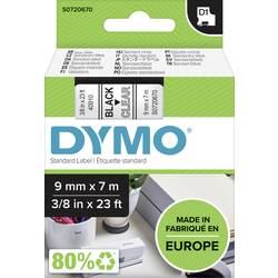 Image of Schriftband DYMO D1 40910 Bandfarbe: Transparent Schriftfarbe:Schwarz 9 mm 7 m