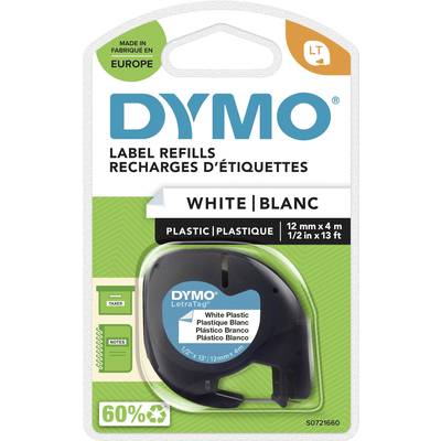 DYMO 91221 Schriftband   Bandfarbe: Perlweiß Schriftfarbe: Schwarz 12 mm 4 m S0721660