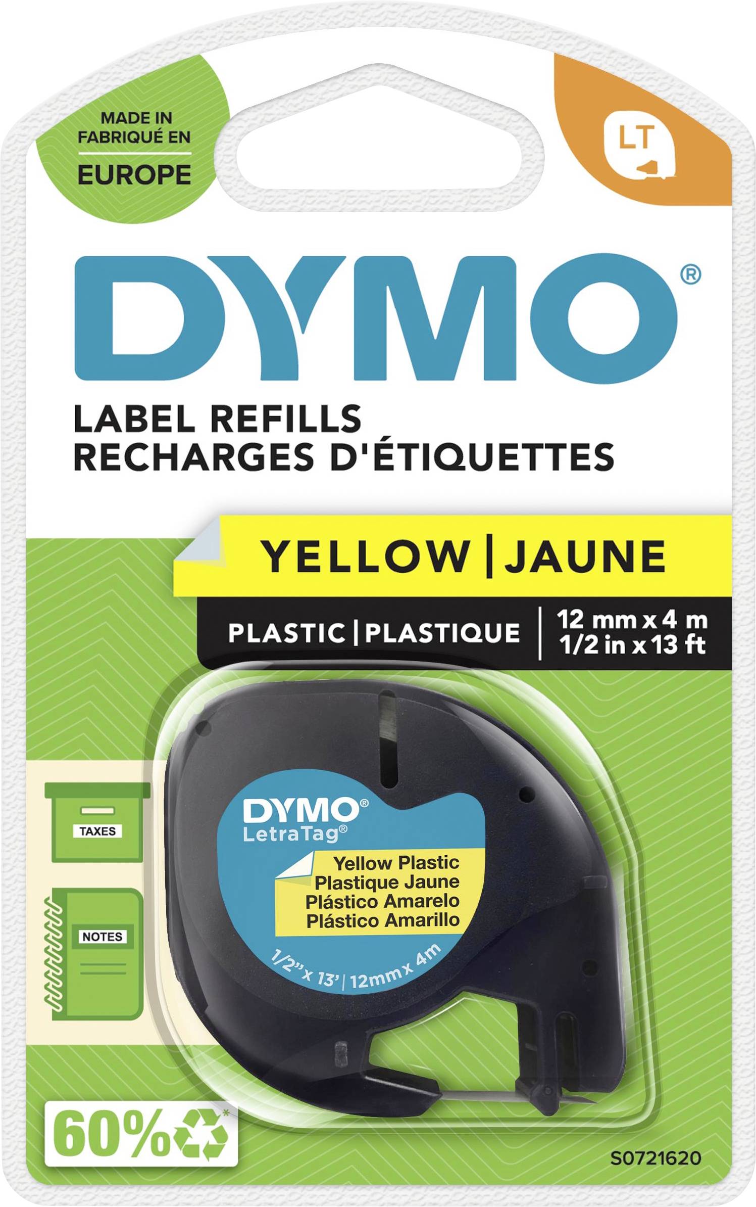 DYMO Schriftband Yellow 91202 (S0721620)