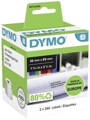 10 ROLLEN ETIKETTEN WEIß 41x89mm für DYMO Labelwriter 320 320 II