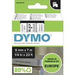 Image of Schriftband DYMO D1 43610 Bandfarbe: Transparent Schriftfarbe:Schwarz 6 mm 7 m