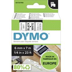 Image of Schriftband DYMO D1 43613 Bandfarbe: Weiß Schriftfarbe:Schwarz 6 mm 7 m