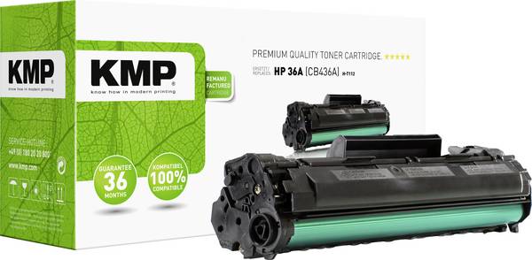 KMP Toner ersetzt HP 36A, CB436A Kompatibel  Schwarz 2000 Seiten H-T112 1211,0000