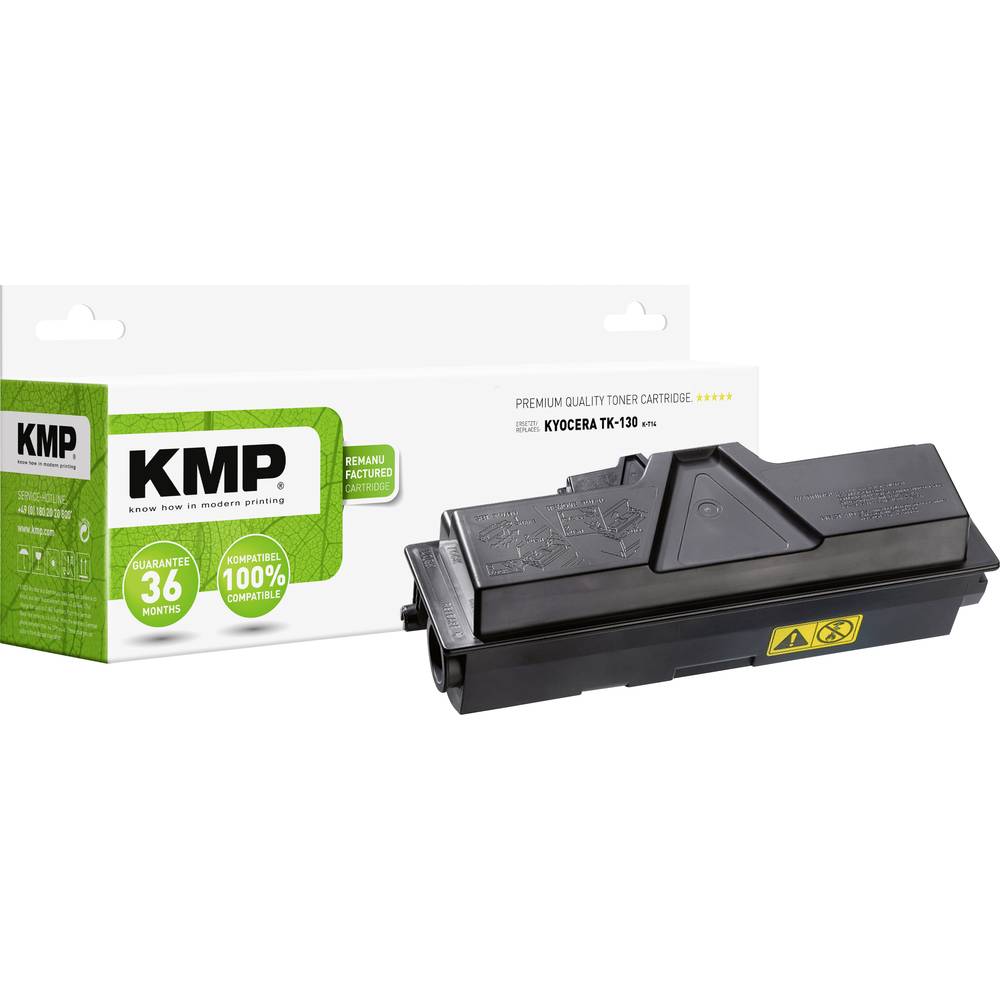 KMP toner cartridge K-T14-1308,0000-vervangt Kyocera TK-130, Zwart, , Compatibel