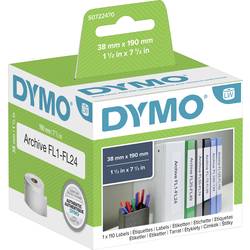 Image of DYMO Etiketten Rolle 99018 S0722470 38 x 190 mm Papier Weiß 110 St. Permanent Ordner-Etiketten