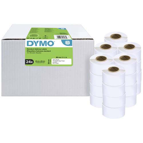 Thumbnail - DYMO Etiketten Rolle Kombi-Pack 13188 S0722360 89 x 28 mm Papier Weiß 3120 St. Permanent haftend Adress-Etiketten