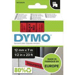 Image of Schriftband DYMO D1 45017 Bandfarbe: Rot Schriftfarbe:Schwarz 12 mm 7 m