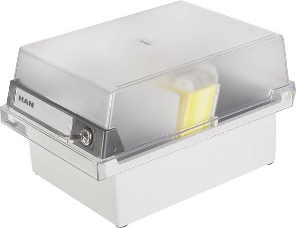 HAN HAN - Kartei - für A6 - Hellgrau, Translucent 966-S-631 Karteikasten Lichtgrau max. Anzahl der Karten: 800 Karten DIN A6 quer