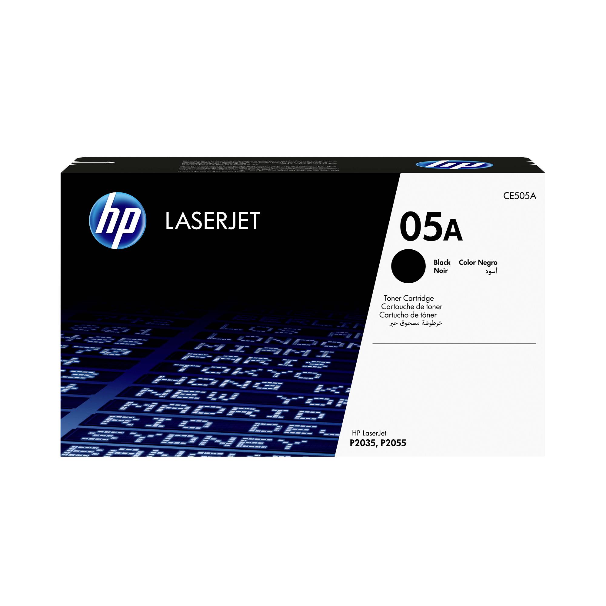 HP LaserJet 05A schwarze Tonerpatrone Karton für P2035 und P2055 Drucker.