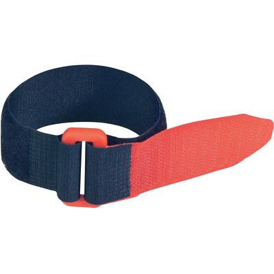 FASTECH® F101-25-240 Klettband mit Gurt Haft- und Flauschteil (L x B) 240 mm x 25 mm Schwarz, Rot 5 St.