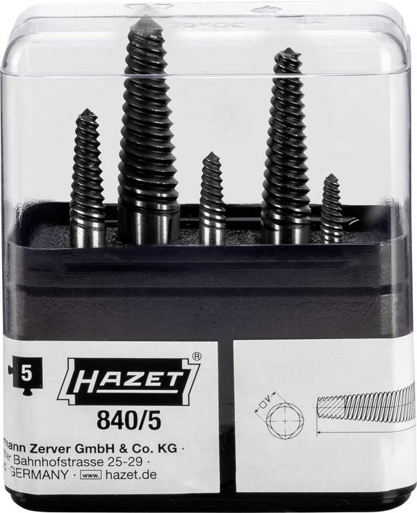 Hazet 840/5 Schraubenausdreher-Set M4 - M18
