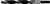 Ein schwarzer Spiralbohrer mit silbernem Schaft und schwarzem Sechskantende, horizontal auf weißem Hintergrund dargestellt.