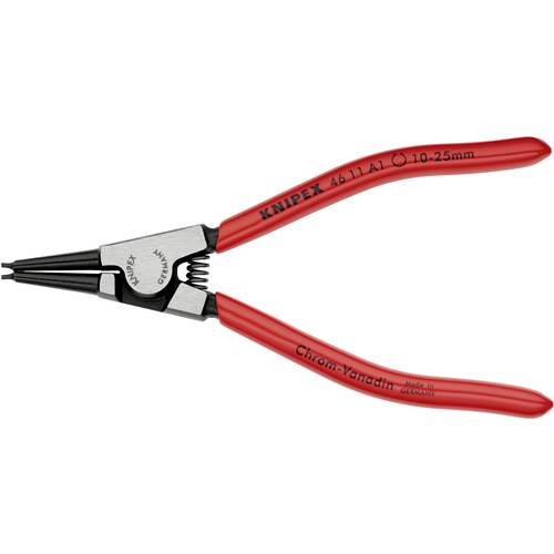 KNIPEX 46 11 A1 Sicherungsringzange für Außenringe auf Wellen mit Kunststoff überzogen schwarz atramentiert 140 mm