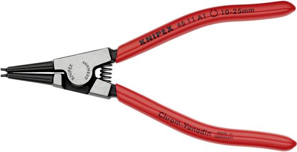 Knipex 46 11 A1 Seegeringzange Passend für (Seegeringzangen) Außenringe 10-25 mm Spitzenform (Details) gerade