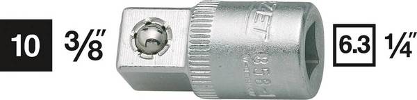 Hazet 858-1 858-1 Steckschlüssel-Adapter 10 mm 3/8 Zoll Antrieb 1/4" (6.3 mm) 26.5 mm 1 St.