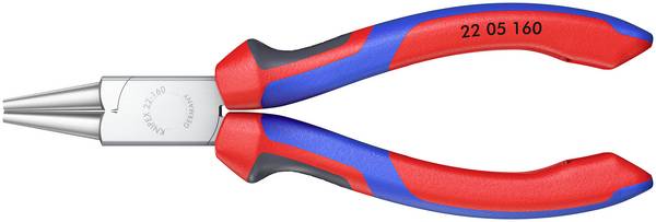 Knipex 22 05 160 Werkstatt Rundzange Gerade Chrom-Vanadium Elektrostahl 160 mm