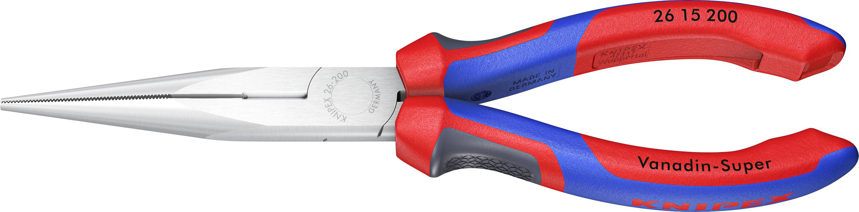 Knipex 26 15 200 Werkstatt Flachrundzange Gerade Chrom-Vanadium Elektrostahl 200 mm