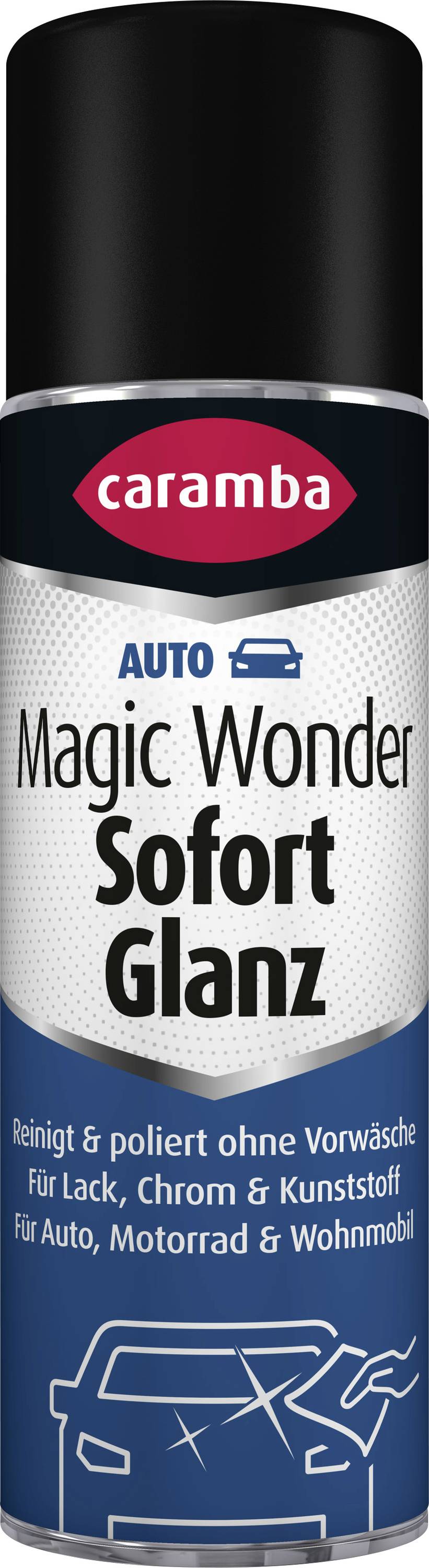 Caramba Auto Magic Wonder Sofft Glanz-Sprühdose zur Reinigung und Politur von Autolack, Chrom und Kunststoff.
