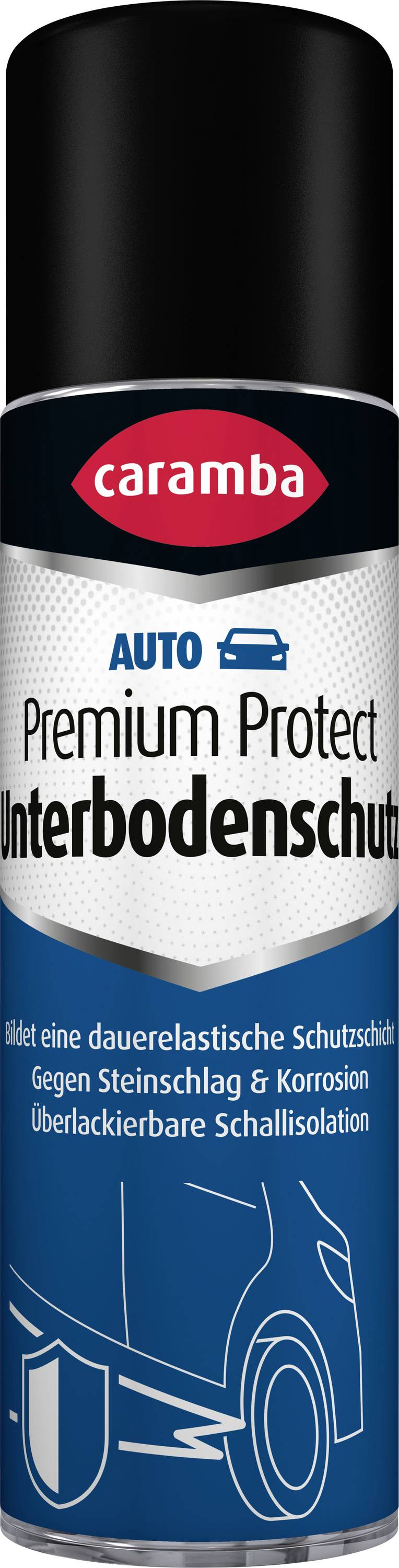 Caramba Auto Premium Protect Underbodenschutzspray zur elastischen Unterbodenkonservierung gegen Steinschlag, Korrosion und Lärmschutz.