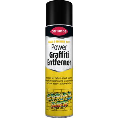 Caramba Power Graffiti Entferner Sprühdose, mit dem Label „HAUS & TECHNIK", zum Entfernen von Graffiti von Glas, Beton und Mauerwerk.