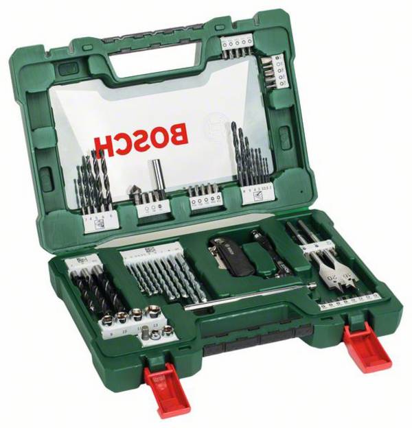 Bosch Accessories 2607017191 V-Line 68teilig Bohrer- und Bit-Sortiment Metall, Stein, Beton, Holz, Mauerwerk, Plexiglas