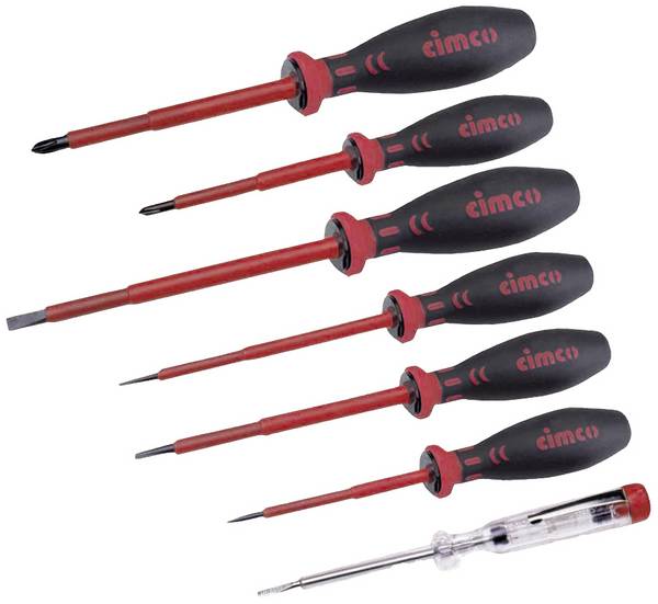 Cimco Cimco Werkzeuge VDE Schraubendreher-Set 7teilig Schlitz, Kreuzschlitz Pozidriv