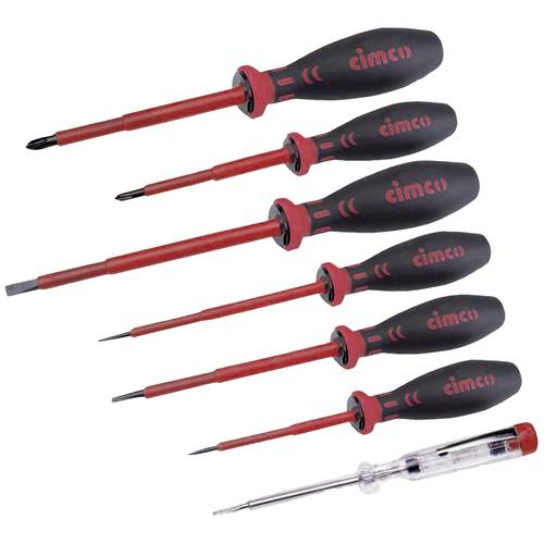 Cimco Cimco Werkzeuge VDE Schraubendreher-Set 7teilig Schlitz, Kreuzschlitz Pozidriv