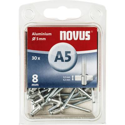 Novus 108964503 Blindniete (Ø x L) 5 mm x 8 mm  Aluminium Aluminium   30 St.
